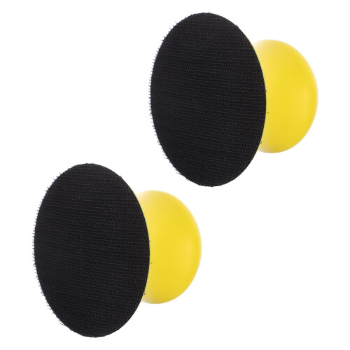2St 3 75 Mm PU Slipunderlag För Handslipblock (Gul)