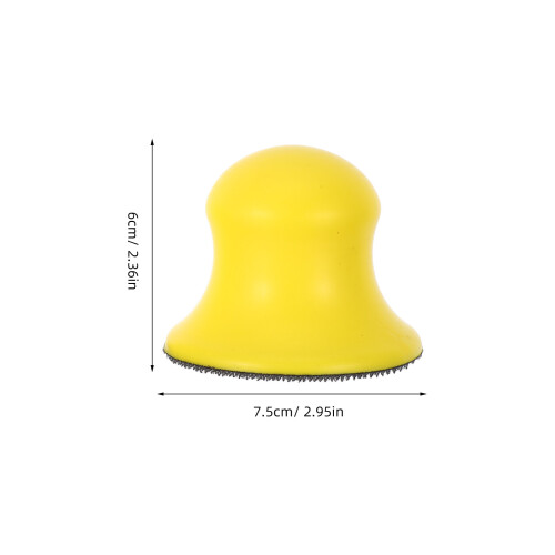 2St 3 75 Mm PU Slipunderlag För Handslipblock (Gul) 1