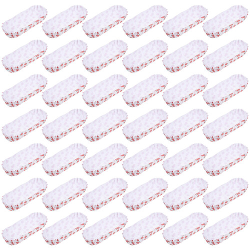 100Pcs Engångs Matbåtar, Mångfunktionella Hotdoghållare, Pappersbåtar 2