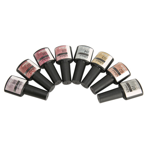 8pcs Glitter Manicure Gel Polish Long Lasting 1