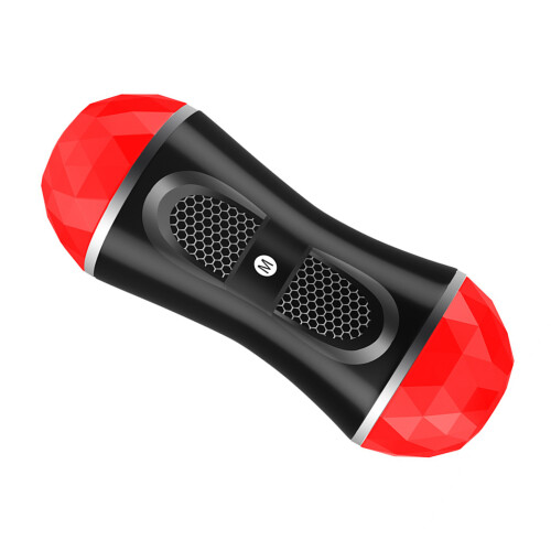 Double Sided Soft Silicone Masturbator Waterproof Black 2