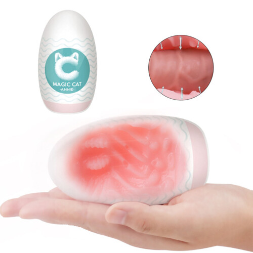 (Type 2) Male Masturbator Egg Soft Silicone Waterproof Irregular Grain 2