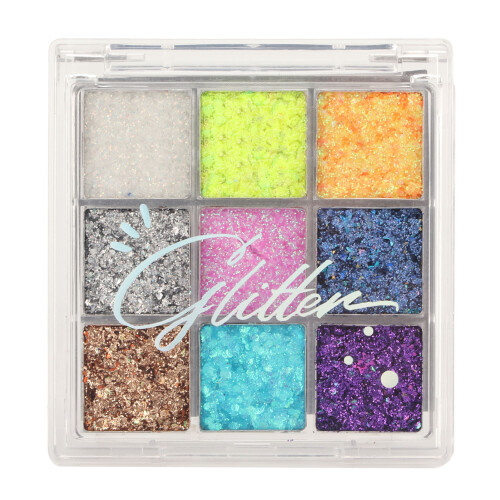 Glitter-Augenbrauen-Palette 9 Farben langhaltend