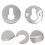 2 Sett Rostfritt Nyckelhålslock Dörrlås Skyddslucka (Silver) 3