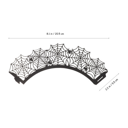 24Pcs Hollow-Out Cake Decor Wrappers For Halloween 1