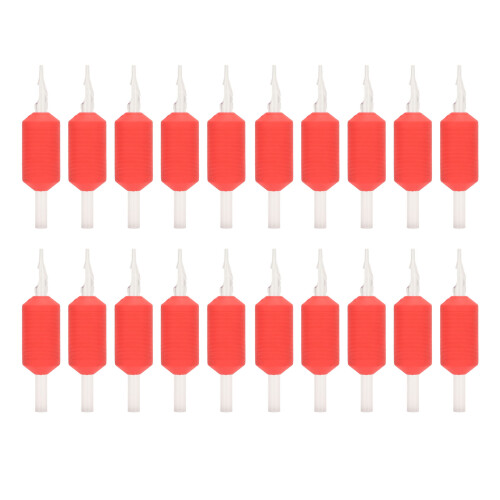 20x Rode Disposable Tattoo Handgreep 25mm