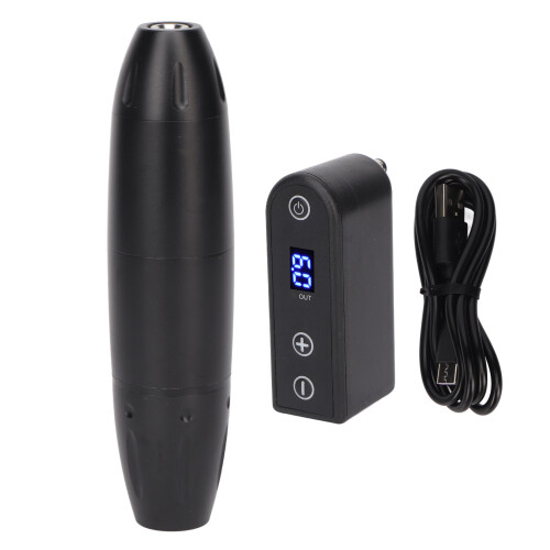(Black) Tattoo-Pen LED Hochgeschw. Wireless Einsteiger Schwarz