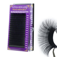 (0.15 0.55in) 16 Reihen D-Curl Wimpern matt kohleschwarz 0,15in