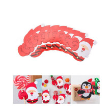 50Pcs Fina Jultomte Lollipop Papper Juldekoration För Barn
