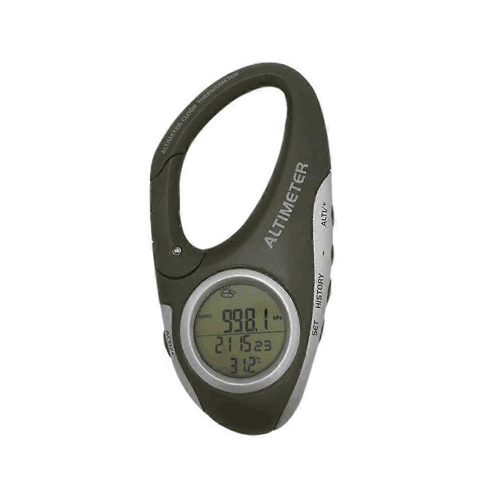 Kikidex (As Show, One Size) Electronic Altimeter Carabiner Altimeter Handheld Thermometer