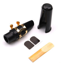 1 Set Alto Saxofon Munstycke Med Spänne Tätskivor