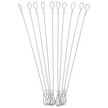 10Pcs Rostfritt Säkerhetskabel Med Öglor För Baggage Och Kameror