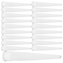 100 Pcs Plastmunstycken Rör Vit Engångs Bläckhållare