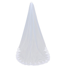 Bride Bröllopsslöja Lång Slöja Huvudprydnad