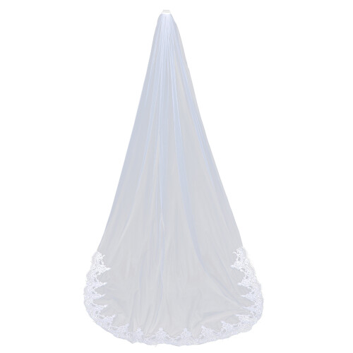Bride Bröllopsslöja Lång Slöja Huvudprydnad