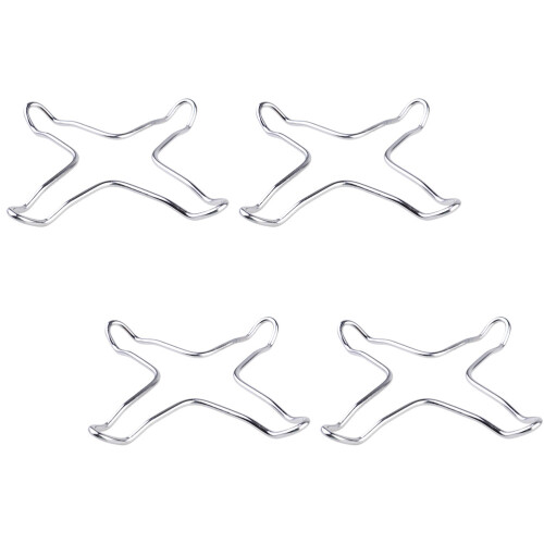 4St Durable Wokringar Wokstödringar Praktiska Spisgaller (Silver)