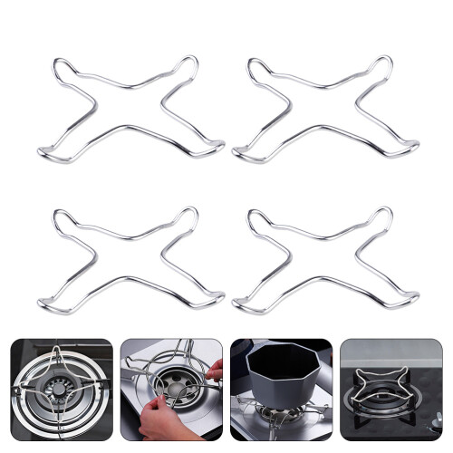 4St Durable Wokringar Wokstödringar Praktiska Spisgaller (Silver) 2