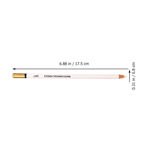 6 White Charcoal Pennor, - Och Ritpennor 2