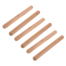 3 Par Enfärgade Hårdträsklavar Rhythmsticks För Börjare