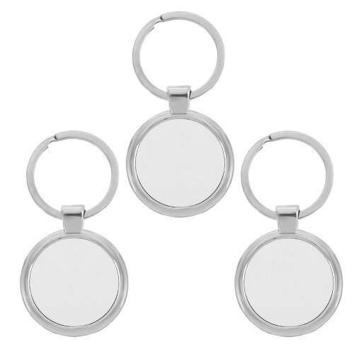 3Pcs Sublimeringsnyckelring Tom Metallkedja Diy