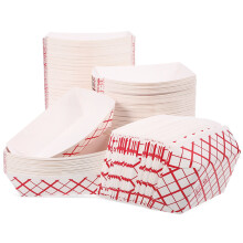 200 Pcs Pappersmatlådor Rutmönster För Snacks 2 lb