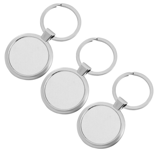 3Pcs Sublimeringsnyckelring Tom Metallkedja Diy 2
