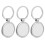 3Pcs Sublimeringsnyckelring Tom Metallkedja Diy 5