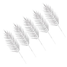 5Pcs Silver Christmas Leaves Ornaments PVC Tree Decoration Party Decor
