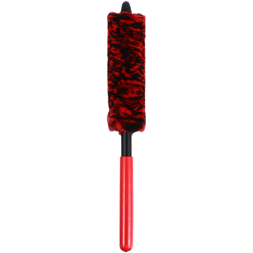 Plastic Fiber Rim Brush For Car Wheels And Tire Detailing Red 3392620174863