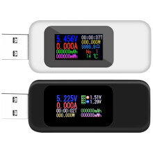 2St Usb Voltmeter Ammeter Skärmtestare ( Batteri, Svart, Vit)