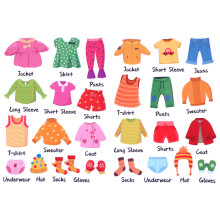 Stickers Classement Vêtements PVC Couleurs Variées Chambre