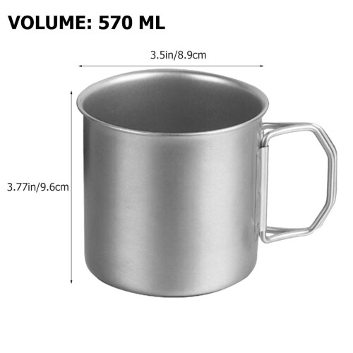 Stainless Campingmugg Vikbar Handtag För Utomhusbruk 1