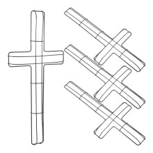 4Pcs Black Metal Wire Cross Wreath Frames Iron DIY Flower Making