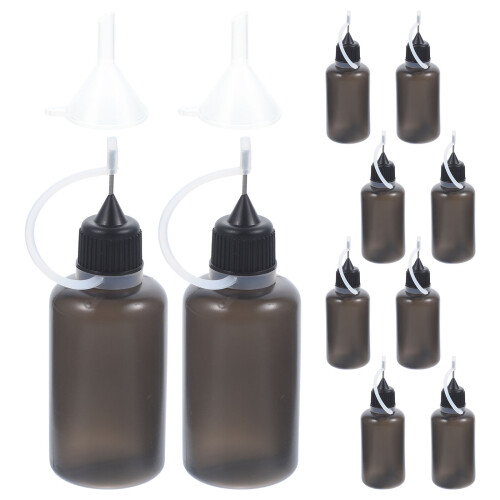 10Pcs Needle Tip Glue Bottle With Funnel Diy Applicator 2