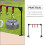 1 Set Aluminiumlegering Camping Förvaringsstativ Svart 9