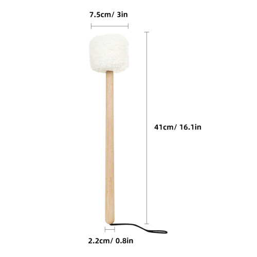 Drum Mallet Sjungskålsmall Av Bokträ 1