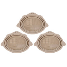 3 Stück Silikon Make-up-Pinselreiniger Scrubber Schüssel Faltbar Tragbarer Kosmetikpinselreiniger