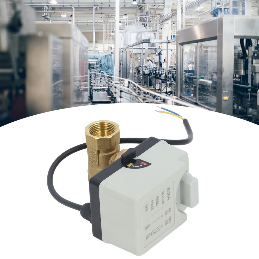 Brass Electric Ball Valve 2 Way Normally Closed Ip54 Dc12-24V Dn20 3/4In 7891356754937