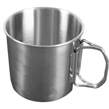 Stainless Campingmugg Vikbar Handtag För Utomhusbruk