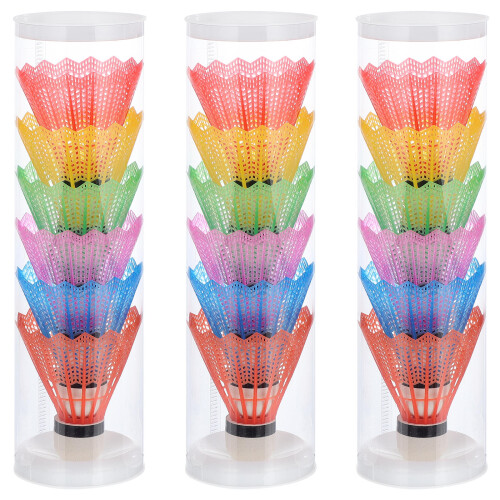 18Pcs Plastmateriel Badmintonträningsshuttlecock För 2