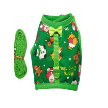 Harnais de lapin avec laisse réglable, gilet de Costume-vert M