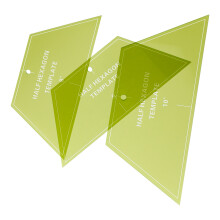 3Pcs Vävstjärna Akryl Ruler För Klippning Av Tyg Hexagonal Sy Ruler