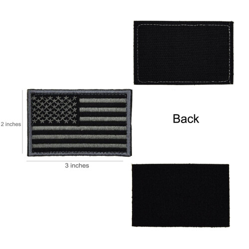 4St Usa Flaggmärke Självklistrande Grå 2