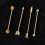 1 Set Industriella Barbell Örhängen Dubbla Örhål Studs Piercing Guld 5