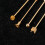 1 Set Industriella Barbell Örhängen Dubbla Örhål Studs Piercing Guld 10