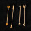 1 Set Industriella Barbell Örhängen Dubbla Örhål Studs Piercing Guld 6