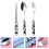 1 Set Keramikhandtagssked Chopsticks I Rostfritt 4
