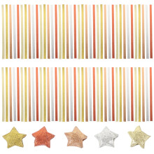 200Pcs Origami-Papper, Glitter Vikpapper För Konst- och Hantverk