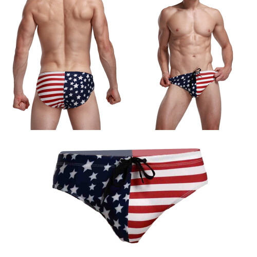 USA:s Flagga Triangelformade Underkläder Storlek S Blå