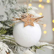 Boule de mousse de noël 8cm, ornements pour arbre-Boules de Noël